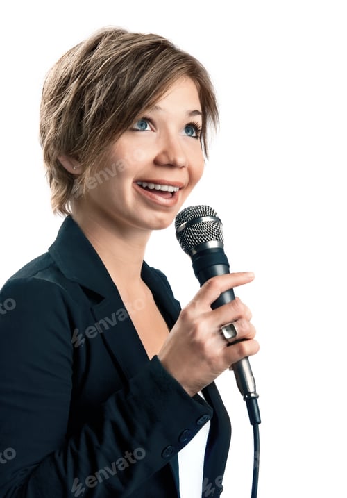 Preview: TV Correspondent on white background