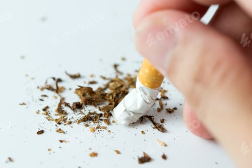 Preview: Quit smoking concept by breaking the cigarette