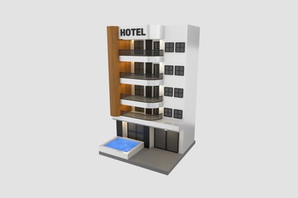 Preview: Hotel Building 3D Illustration