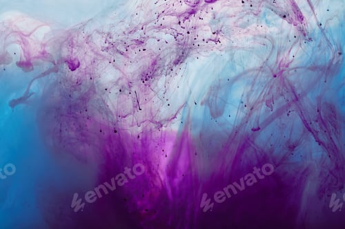 Preview: abstract background with purple and blue mixing paint