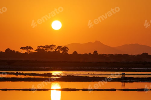 Preview: Sunset at the saltpans of Trapani