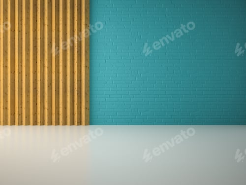 Preview: Interior of empty room 3D rendering