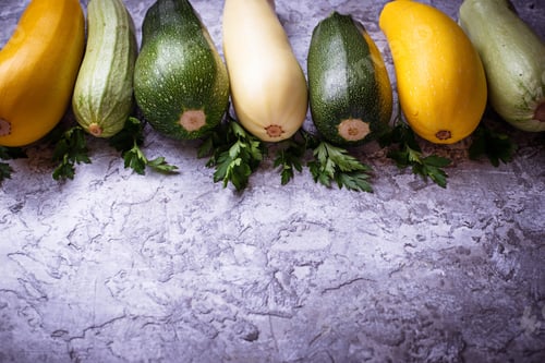 Preview: Assortment of raw fresh zucchini