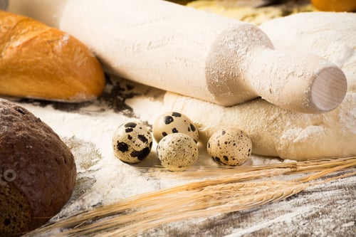 Preview: flour, eggs, white bread, wheat ears