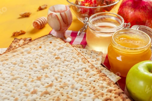 Preview: traditional Jewish kosher matzo for Easter pesah