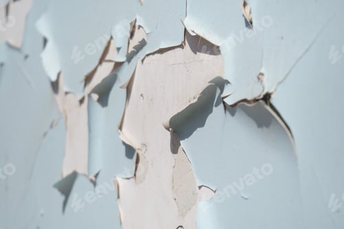 Preview: Peeling paint on a wall shows texture and aging charm
