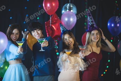 Preview: Christmas holiday abstract background, festive decoration with winter light shiny celebration