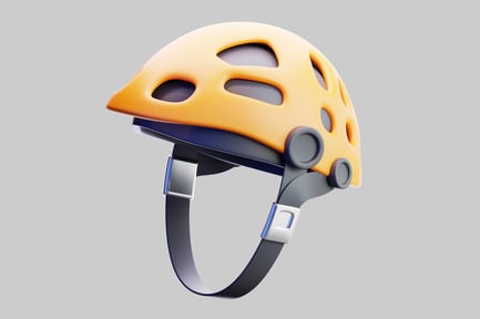 Vista previa: Casco de seguridad naranja con correa