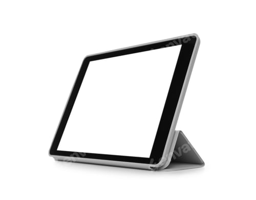 Preview: Tablet computer with blank screen isolated on white. Modern gadget