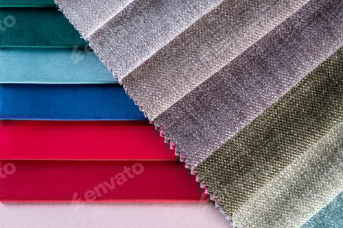 Preview: Colorful Fabric Swatches for Interior Design Projects