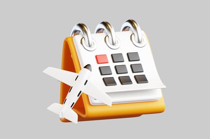 Preview: Upcoming Adventure: Plane and Calendar