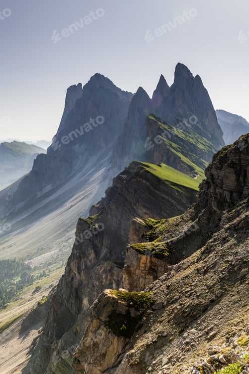Preview: Breathtaking Landscape at Seceda Peak Ridge, Dolomites, Italy