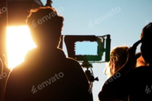 Preview: Blurry images of silhouette people behind the scenes