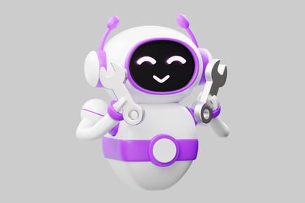 Preview: Happy repair bot mascot