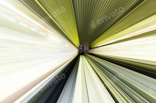 Preview: Train moving in tunnel