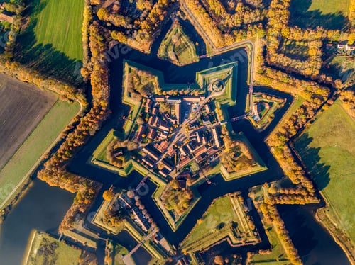 Preview: Aerial view of Fortification village of Bourtange