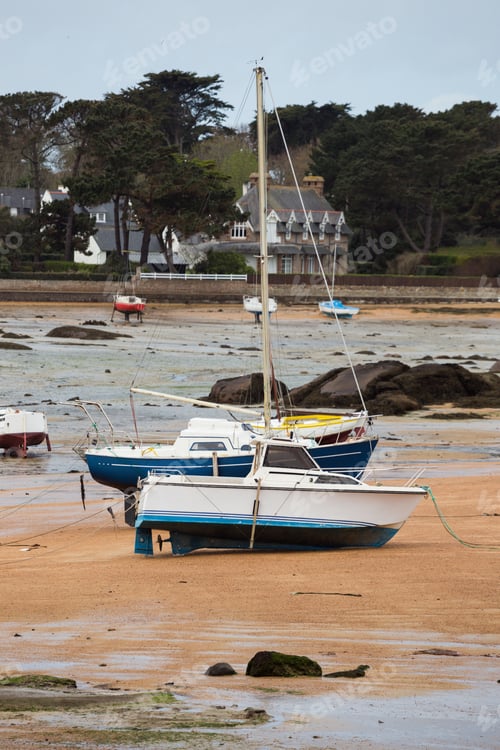 Preview: boats at low tide