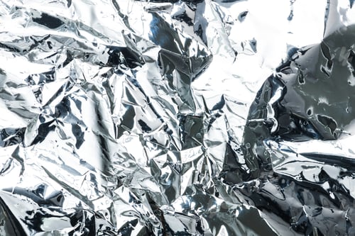 Preview: Crumpled aluminum foil textured background