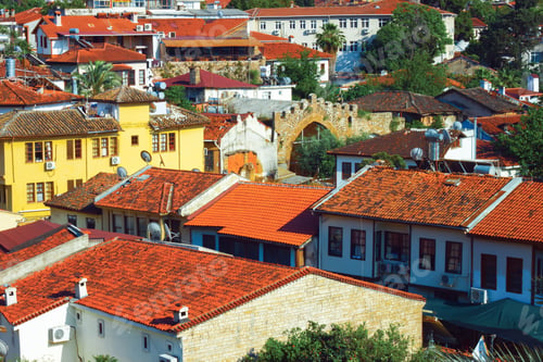 Preview: Aerial view on the roofs of old town Antalya, Turkey