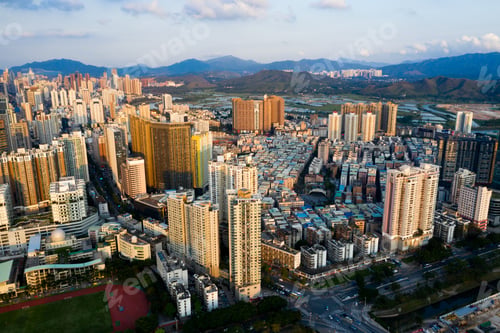 Preview: Drone aerial photo of the city