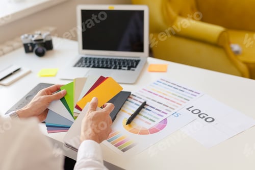 Preview: A designer choosing colors