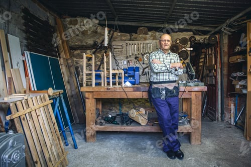 Preview: Carpenter in his workshop