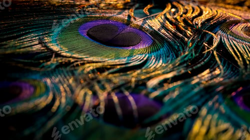 Preview: Closeup of peacock feather.
