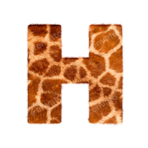 Preview: Letter from giraffe style fur alphabet