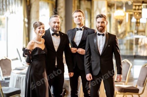 Preview: Elegant people at the restaurant hall