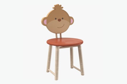 Preview: Whimsical Monkey Backrest Chair for Children