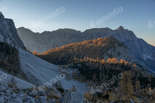 Preview: Autumn at Slemenova Spica in the Julian Alps mountains