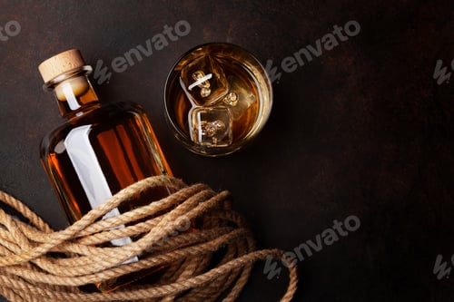 Preview: Bottle with rum