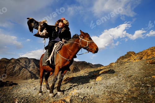 Preview: Mongolian Man with Trained Eagle