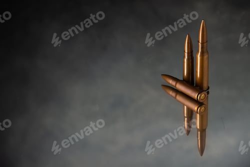 Preview: brown bullets on dark background shooting gun tanks death war