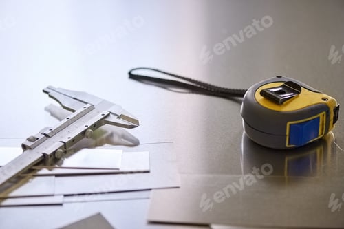 Preview: Tape-measure and micrometer close-up.