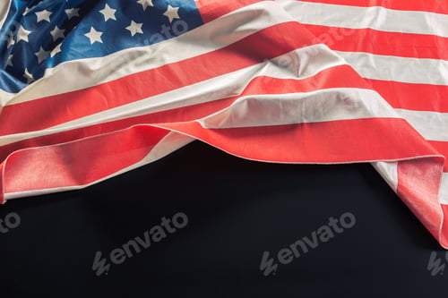 Preview: American flag on dark background
