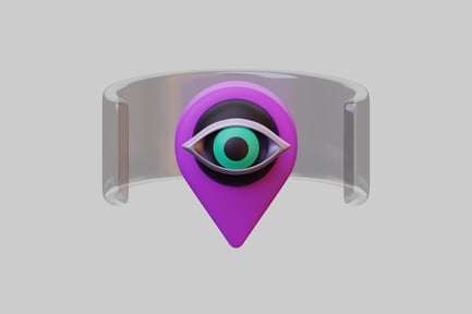 Preview: Abstract map pin eye shape