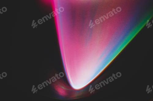 Preview: Abstract image of colorful shapes of light against black background