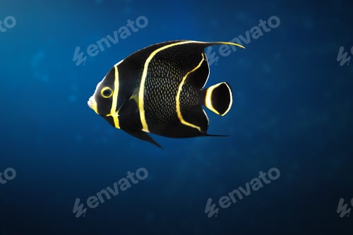 Preview: Juvenile French Angelfish (Pomacanthus paru) - Marine Fish