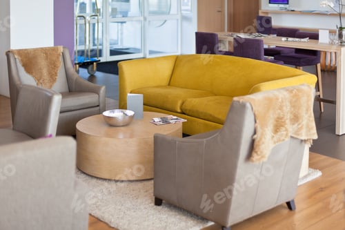 Preview: Luxury hotel lobby Interior at scandinavian style