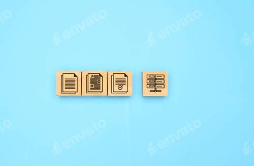 Preview: Business document paper icon, Document Management System, DMS