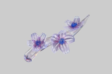 Preview: Iridescent Crystal Flowers Transparent