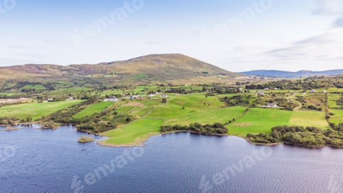 Preview: An Aerial View of Lough Nafooey in Ireland