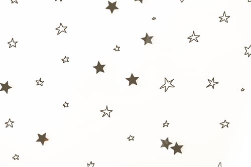 Preview: seamless background with christmas golden stars, isolated on white