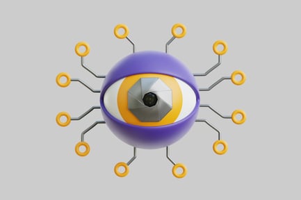 Preview: Futuristic Eye With Circuits And Wires