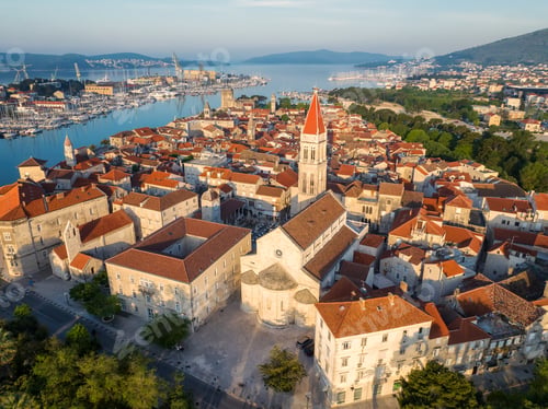 Preview: Amazing panoramic view of the picturesque town of Trogir in Croatia