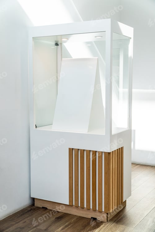 Preview: Modern art museum showcase mockup