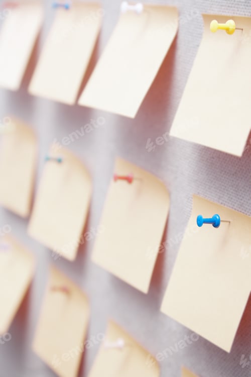 Preview: Sticky notes on a bulletin board