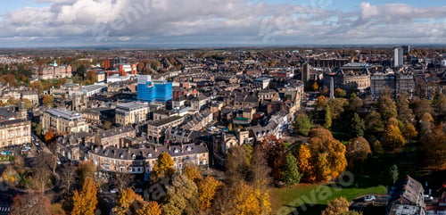 Preview: Aerial view of the Victorian architecture of The Montpellier Quarter in Harrogate