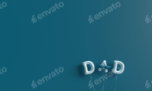 Preview: Dad Father day font text calligraphy moustache blue green color background wallpaper copy space dad